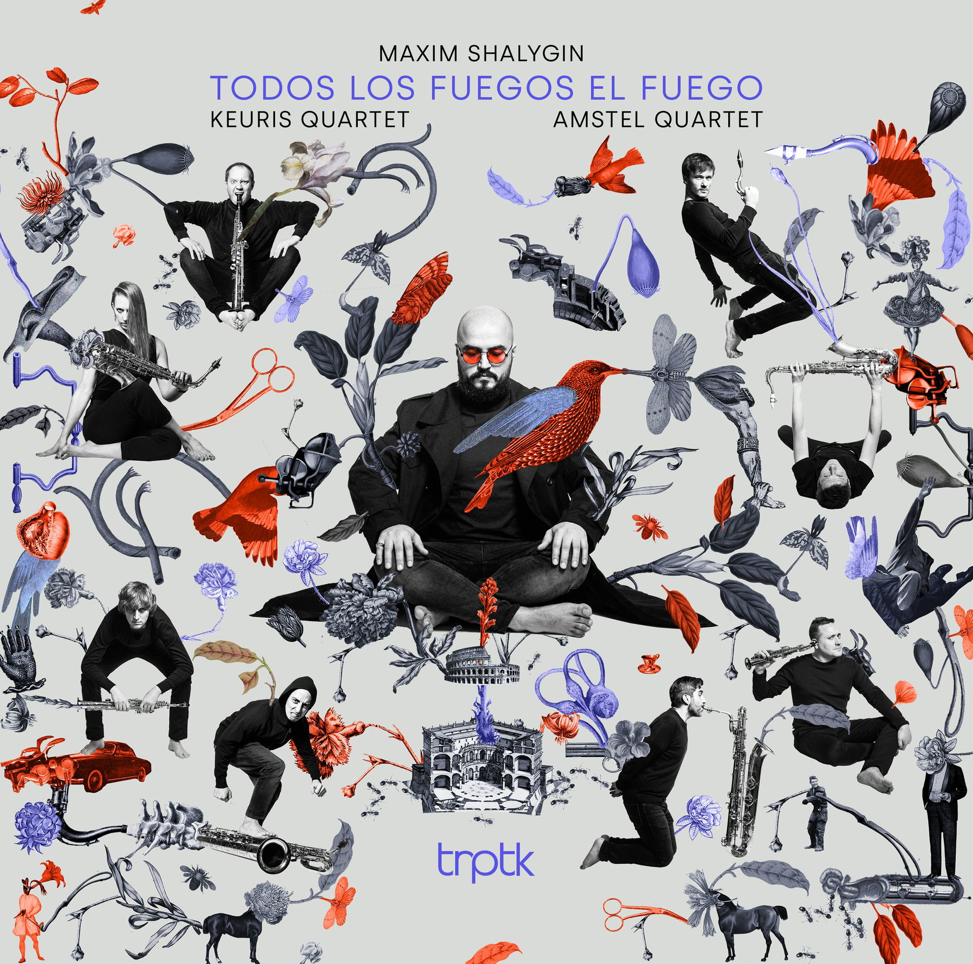 Album cover for Shalygin: Todos Los Fuegos El Fuego by Amstel Quartet & Keuris Quartet