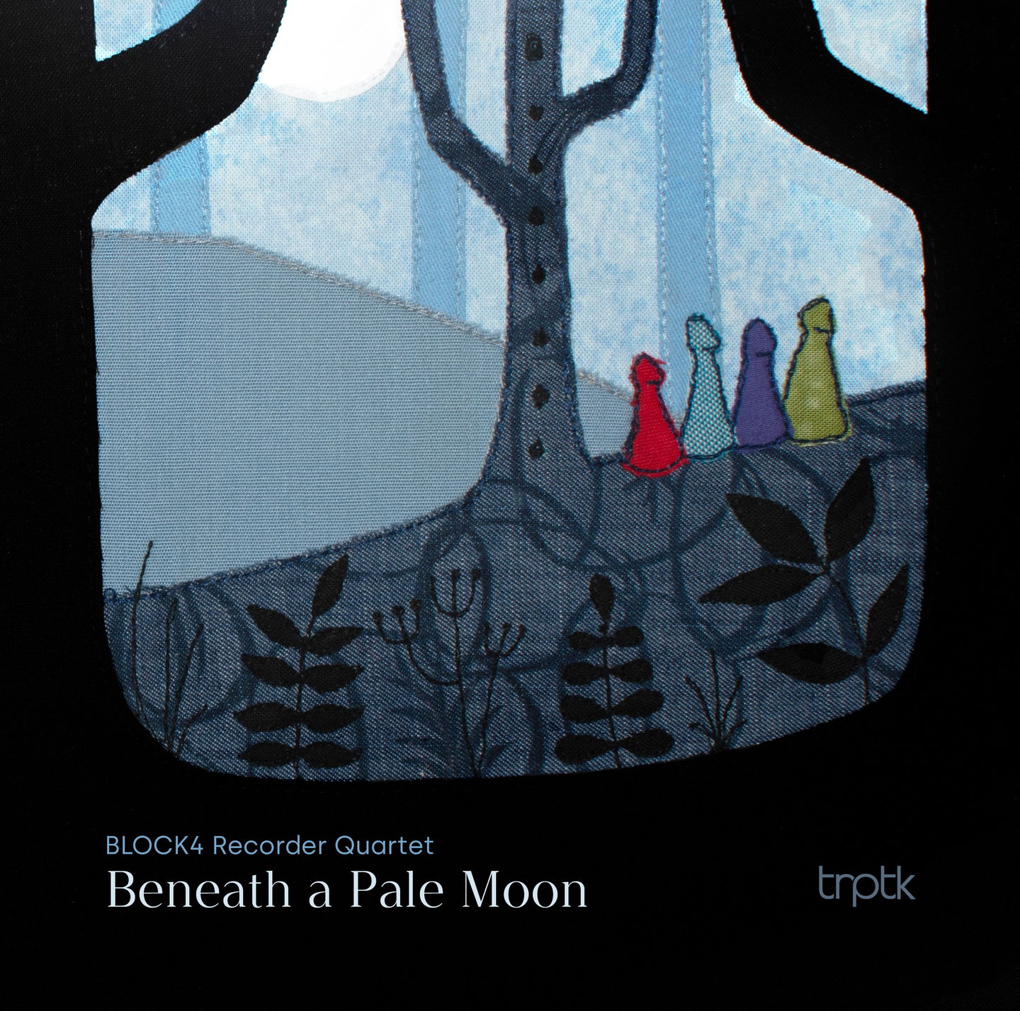 Album cover for Beneath a Pale Moon by BLOCK4 Recorder Quartet