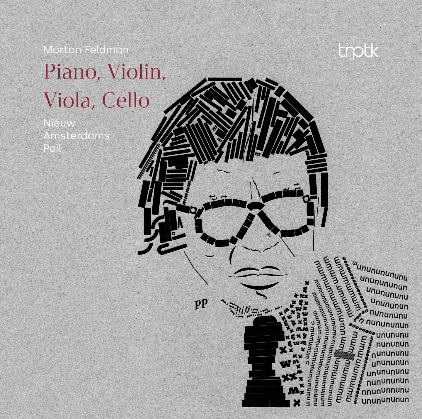 Album cover for Feldman: Piano, Violin, Viola, Cello (Live) by Nieuw Amsterdams Peil