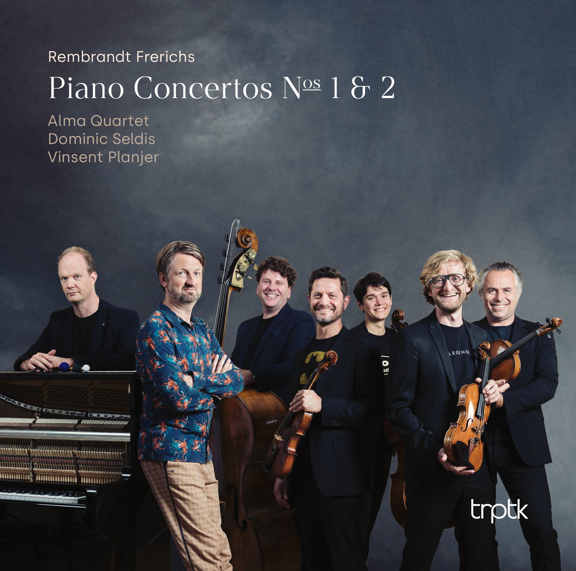 Album cover for Frerichs: Piano Concertos Nos. 1 & 2 by Rembrandt Frerichs, Alma Quartet, Dominic Seldis & Vinsent Planjer