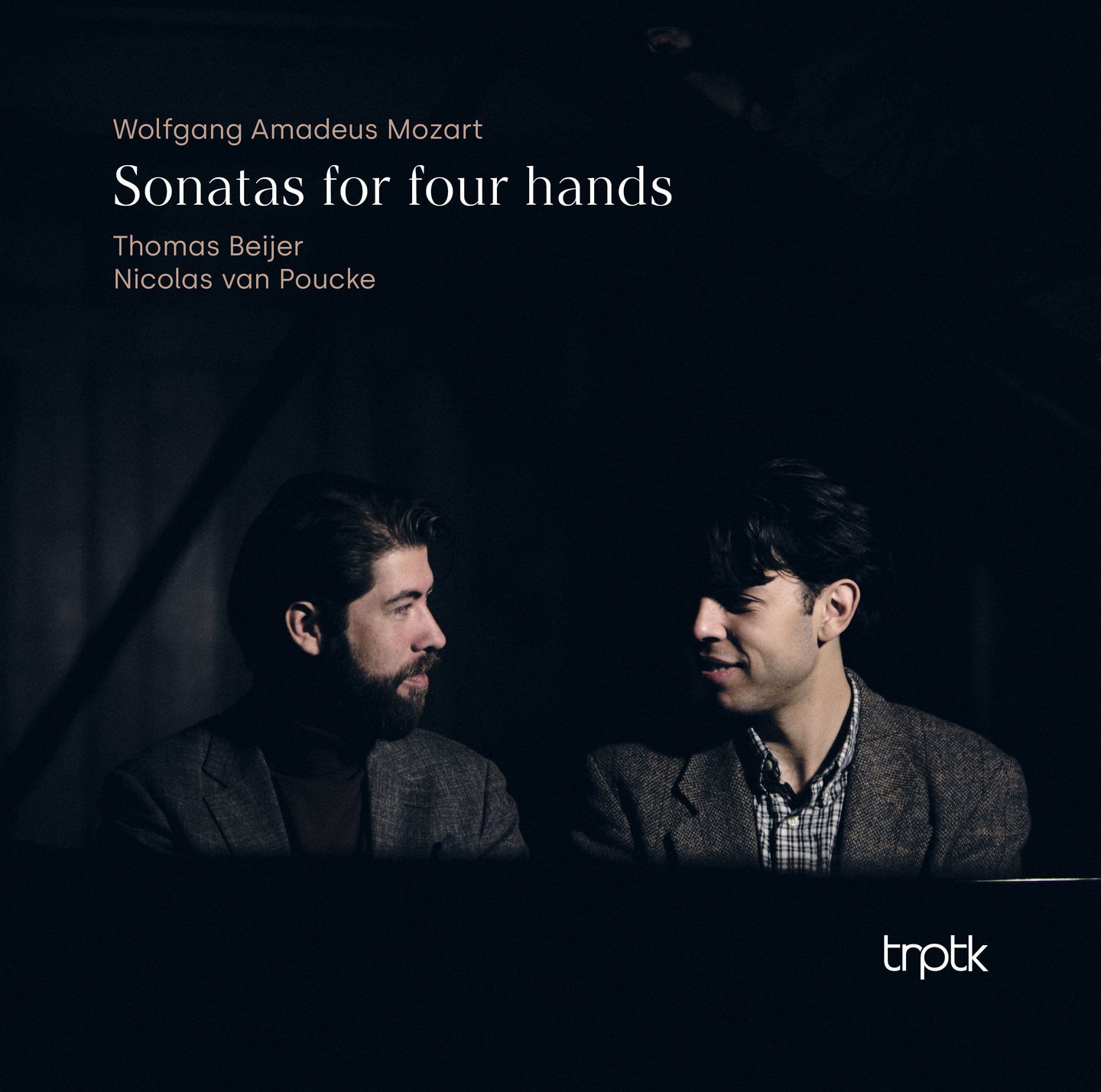 Album cover for Mozart: Sonatas for four hands by Thomas Beijer & Nicolas van Poucke